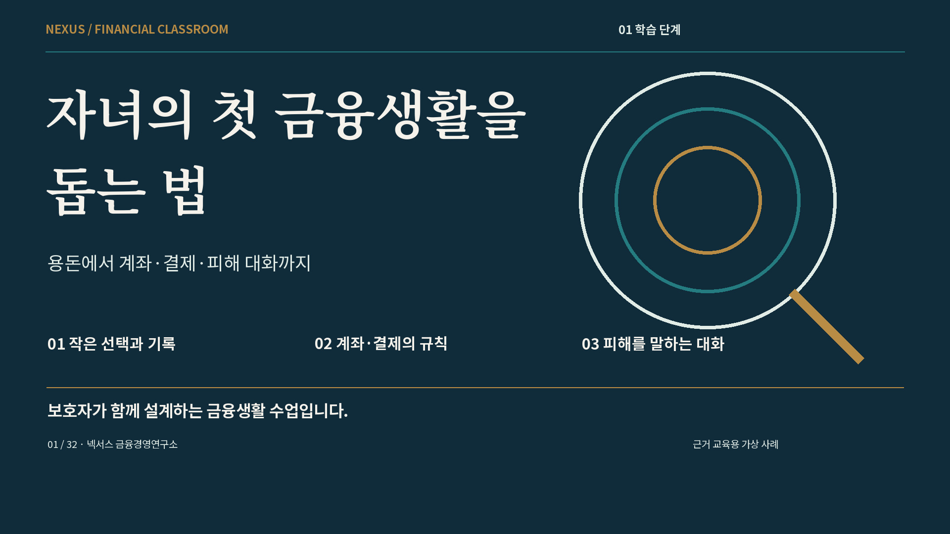 자녀의 첫 금융생활을 돕는 법 강의 표지