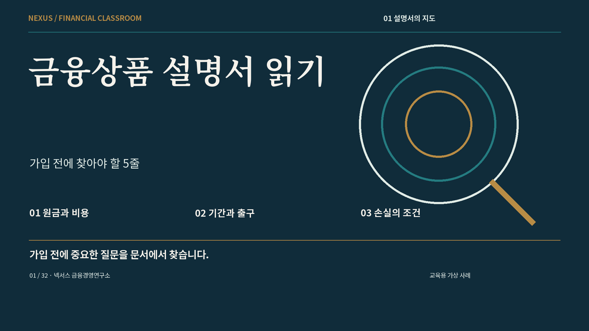 금융상품 설명서 읽기
