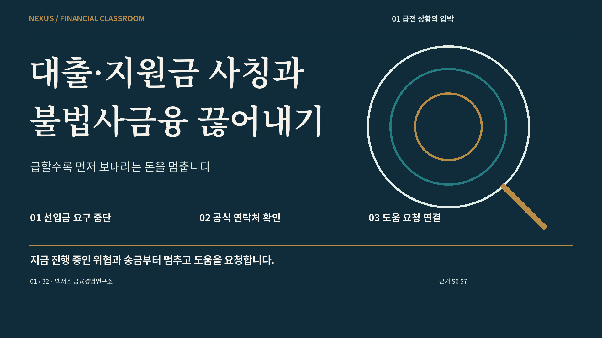 대출·지원금 사칭과 불법사금융 끊어내기