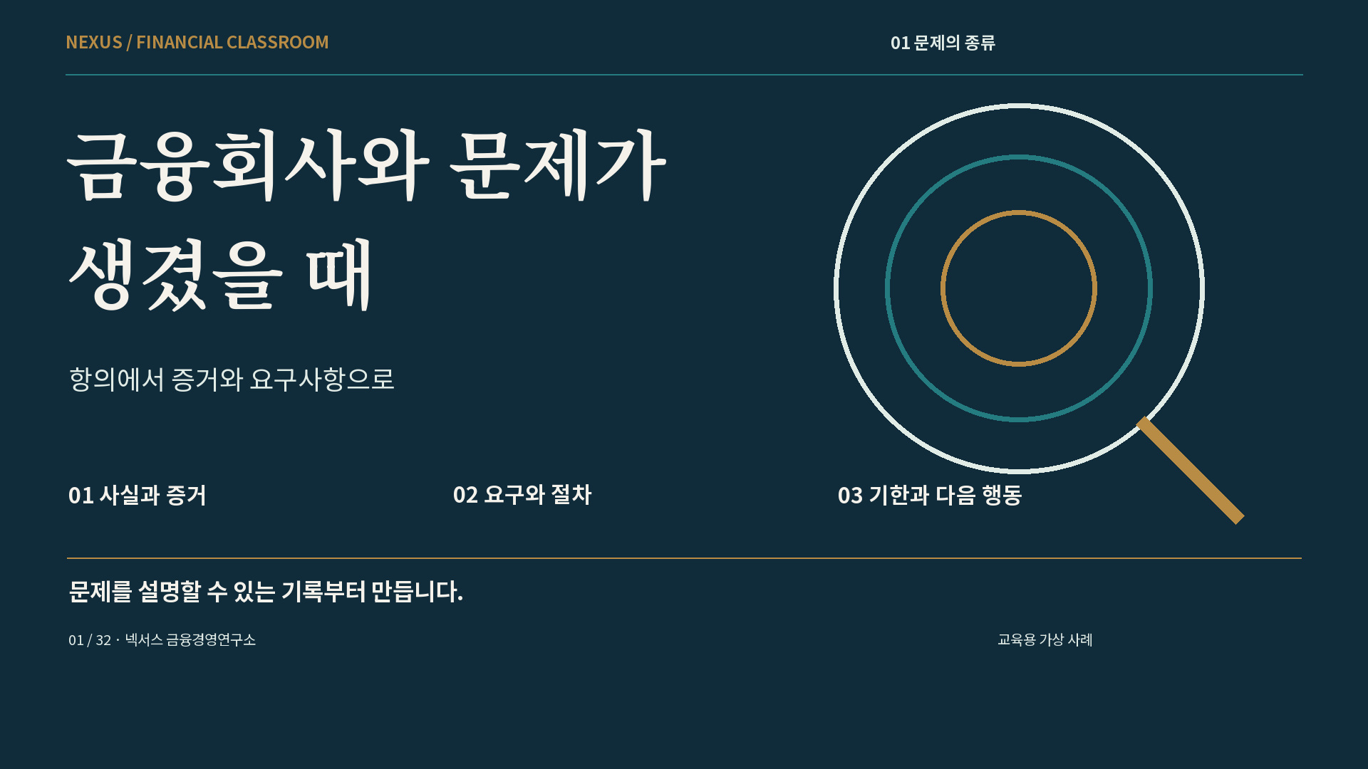 금융회사와 문제가 생겼을 때 강의 표지