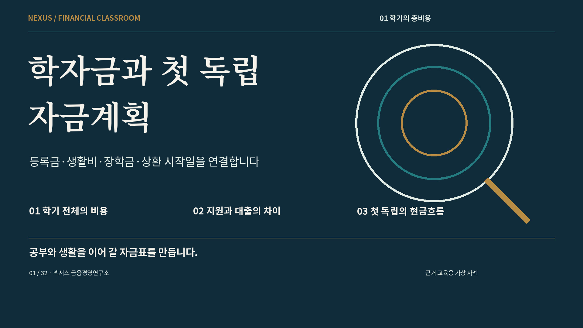 학자금과 첫 독립 자금계획 강의 표지