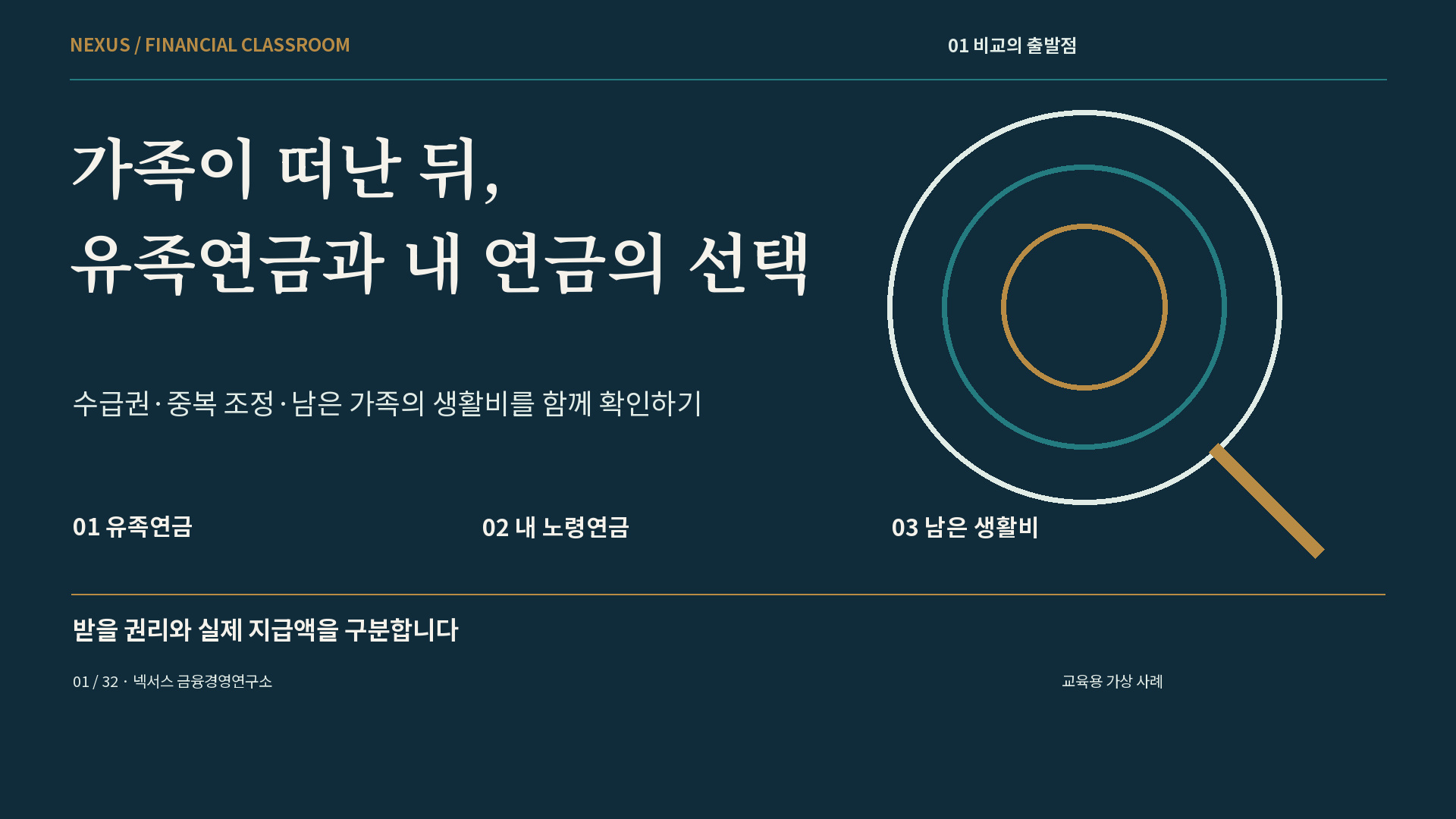 가족이 떠난 뒤, 유족연금과 내 연금의 선택