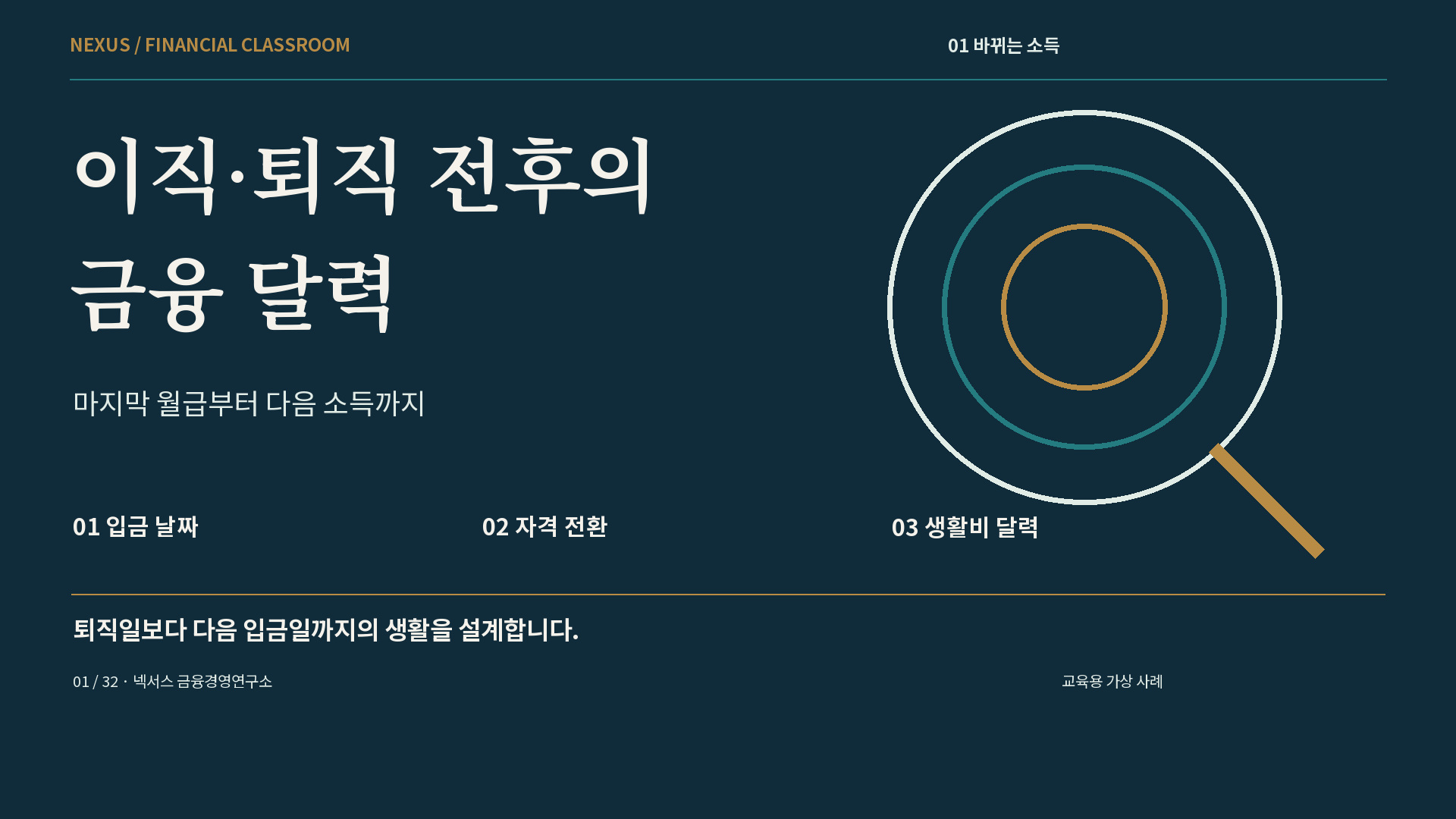 이직·퇴직 전후의 금융 달력 강의 표지